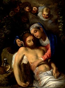 Adam Elsheimer - Pietà. Free illustration for personal and commercial use.