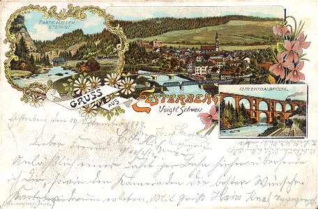 Elsterberg und Vogtl. Schweiz (1895) - gelaufen 1897