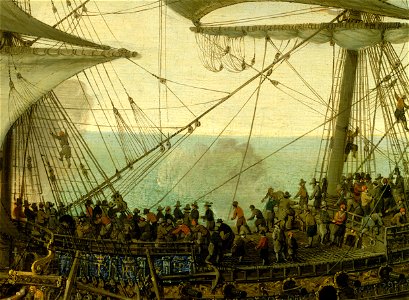 Embarkation of the Elector Palatine in the 'Prince Royal' at Margate, 25 April 1613 RMG L6197-001