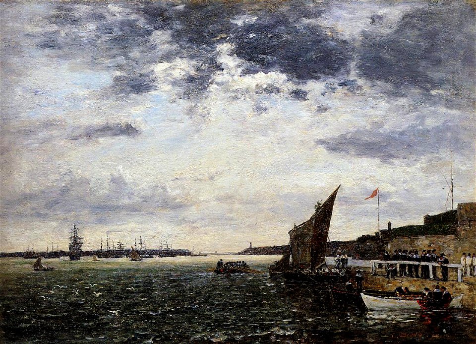 Embarquement de marins au port de Brest