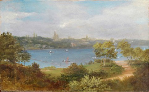 Caroline von der Embde - Ansicht der Hamburger Außenalster (1855-60)