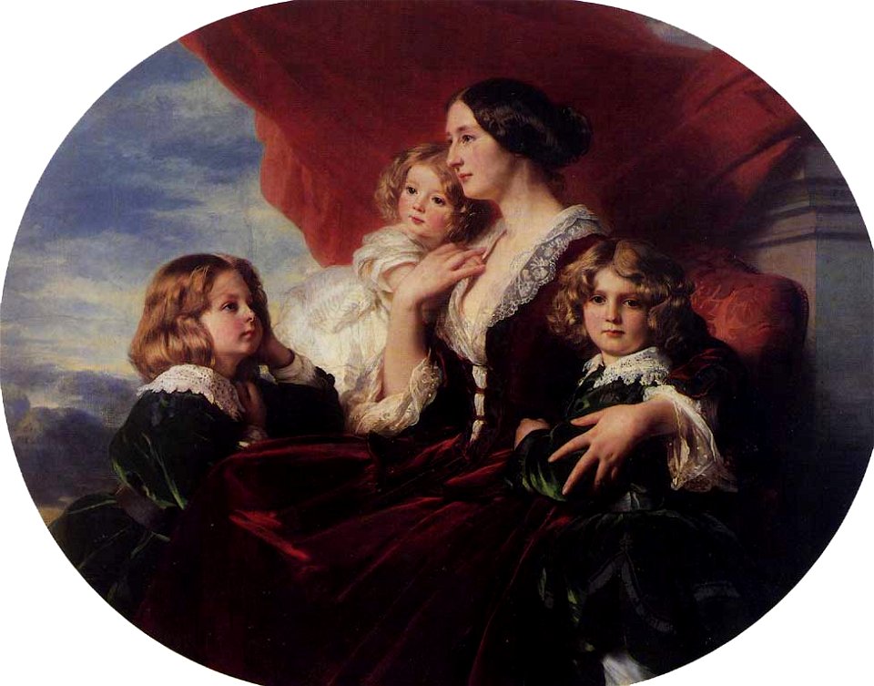 Elzibeta Branicka, Countess Krasinka and herr children 1853