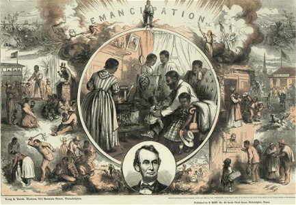 Emancipation - Th. Nast ; King & Baird, printers, 607 Sansom Street, Philadelphia. LCCN2004665360 (cropped)