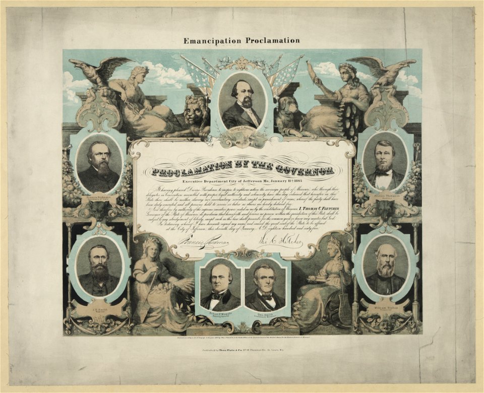 Emancipation Proclamation. Proclamation by the governor - E. Knobel, fec. LCCN2004665371