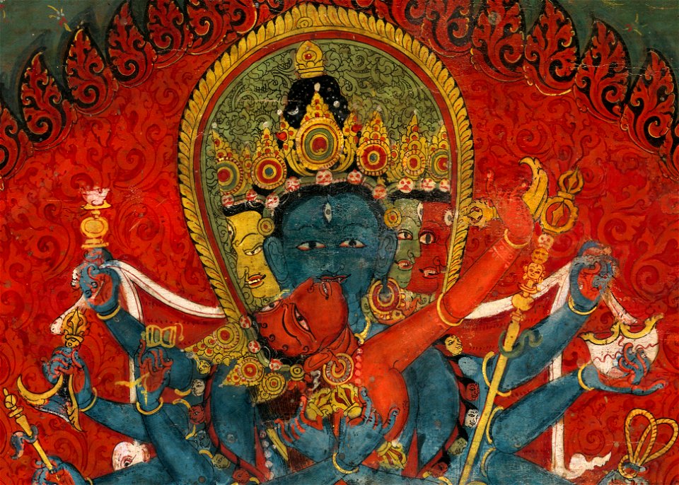 Embrace detail, Chakrasamvara and Vajravarahi (cropped)