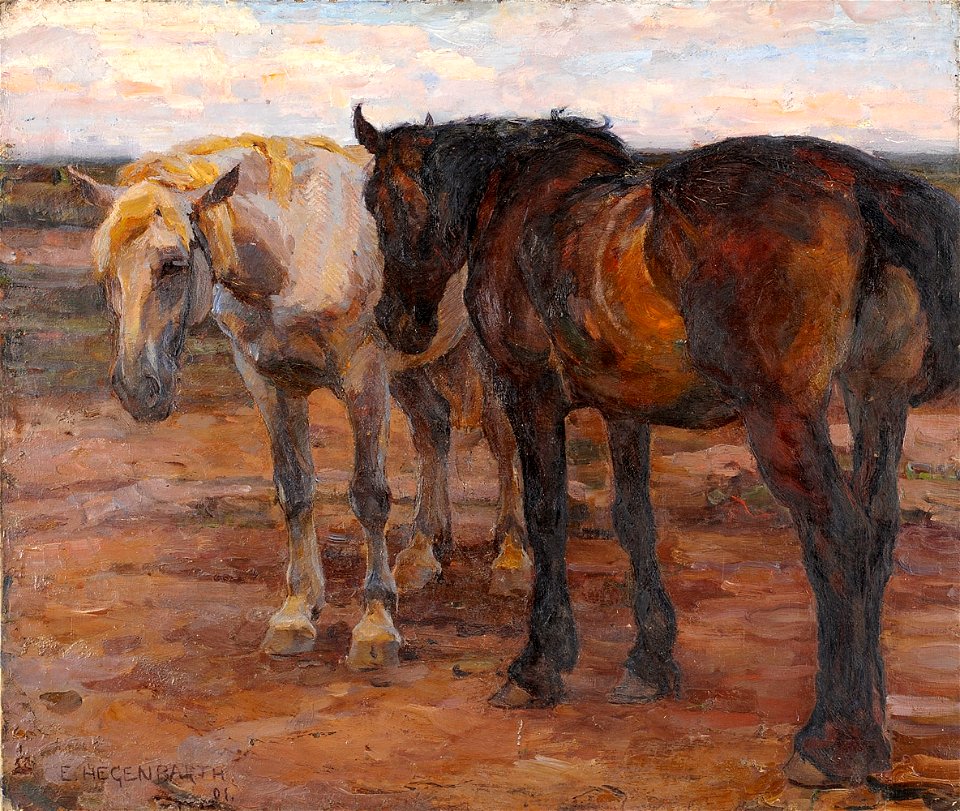 Emanuel Hegenbarth Pferdekoppel 1901
