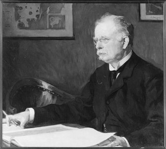 Emerik Stenberg - Gustaf Richert, 1857-1934, professor, fil.dr h.c., gift med Ellen Turinna Elise Billbergh - NMGrh 3976 - Nationalmuseum