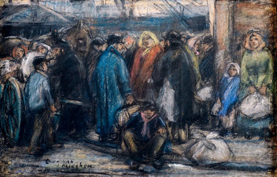 Emigranten in de Montevideostraat, Eugeen Van Mieghem, 1899