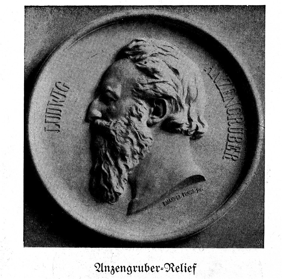 Emanuel Pendl Relief Anzengruber 1925 dgE