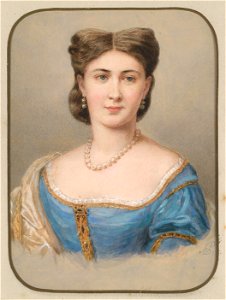 Emanuel Thomas Peter Bildnis einer Dame in blauem Seidenkleid