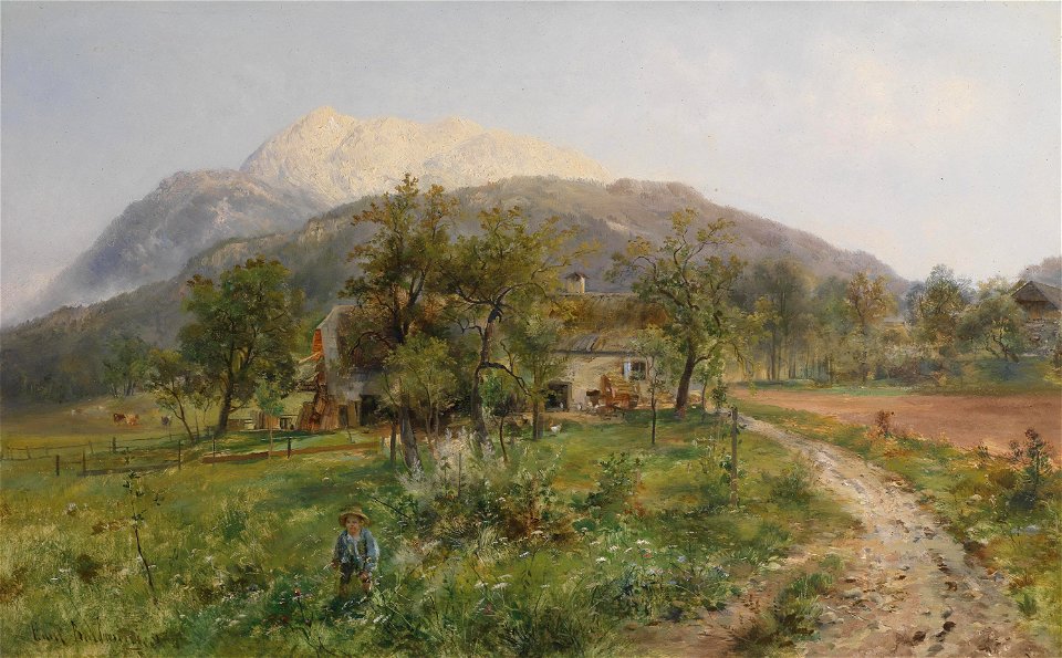 Emil Barbarini Blick auf den Dobratsch