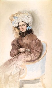 Emanuel Thomas Peter Bildnis einer sitzenden Dame mit Rüschenhaube 1831
