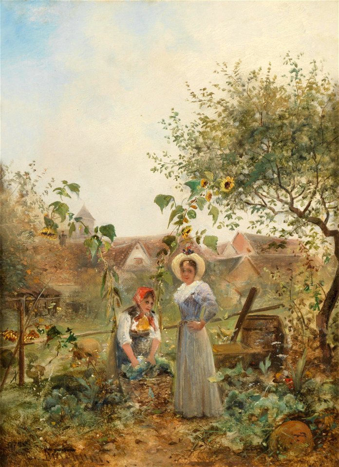 Emil Barbarini Im Bauerngarten