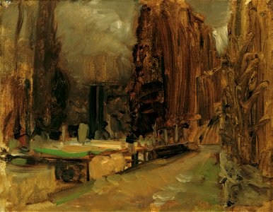 Emil Jakob Schindler - Der Friedhof bei Gravosa bei Ragusa (Studie zu Pax) - 5568 - Österreichische Galerie Belvedere