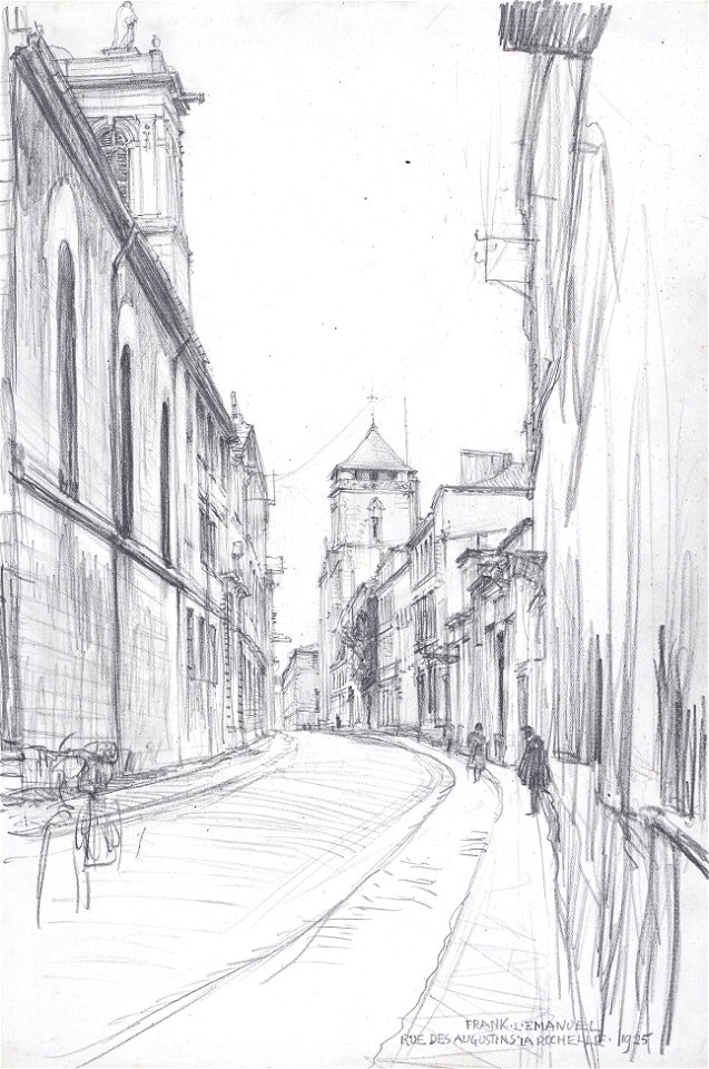 Emanuel-97755 - Frank Louis Emanuel - Rue des Augustins, La Rochelle - 1925