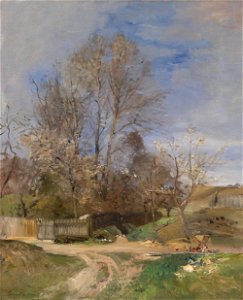 Emil Jakob Schindler Frühlingslandschaft aus Plankenberg
