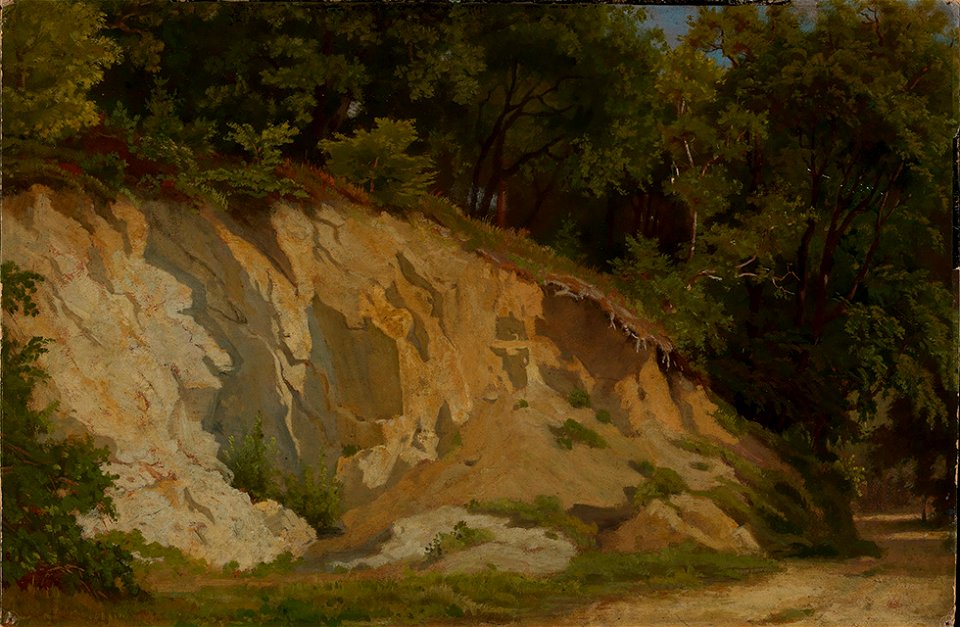 Emil Lugo - Waldweg mit Felshang - 1187 - Staatliche Kunsthalle Karlsruhe
