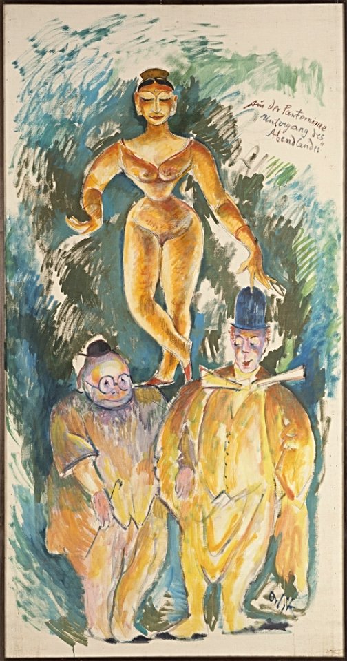 Emil Orlik - Aus der Pantomime Untergang des Abendlandes (zwei Clowns und Tänzerin) - BG-M 0643-78 - Berlinische Galerie