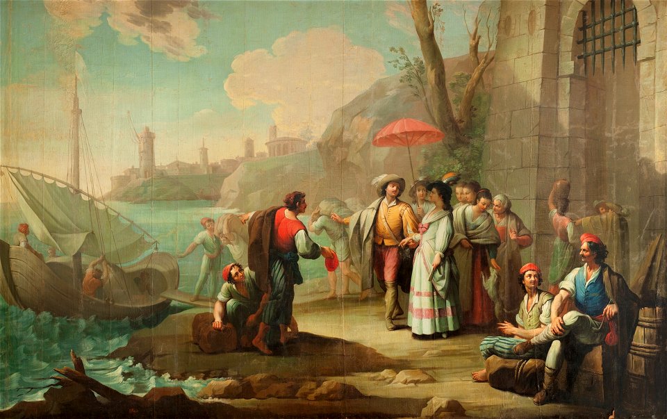 Embarque de una familia en una tartana, de Zacarías González Velázquez (Museo del Prado)