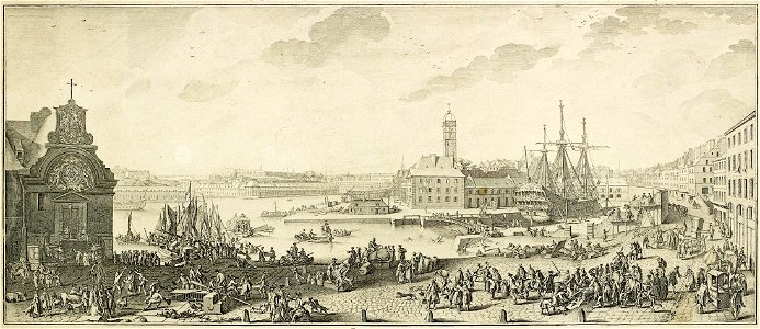 Embarquement au port de Brest vers 1752