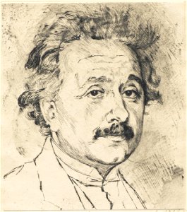 Emil Orlik Albert Einstein etching 1923 cropped