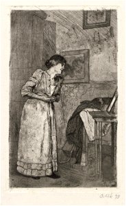 Emil Orlik Bei der Toilette
