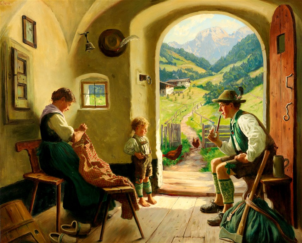 Emil Rau - Idyllic Rural Scene
