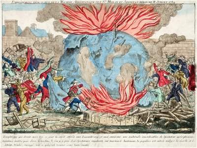 Embrâsement déplorable de la machine aërostatique des Srs. Miolan et Janinet le dimanche 11 juillet 1784