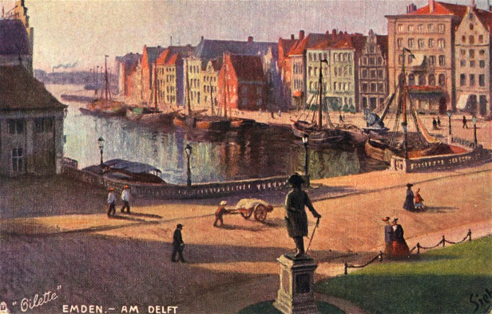 Emden (Ostfriesl.), Niedersachsen - Am Delft (Zeno Ansichtskarten)