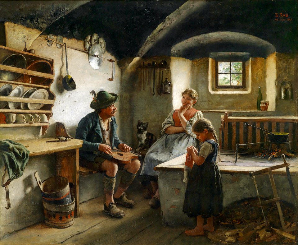 Emil Rau Der Zitherspieler 1890