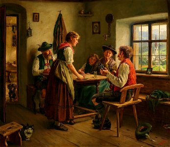 Emil Rau Unterhaltung in der Stube