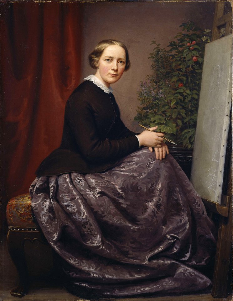 Caroline von der Embde - Selbstbildnis (1855)