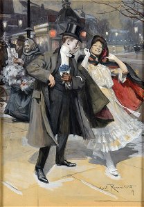 Emil Rosenstand Vor der Oper 1904