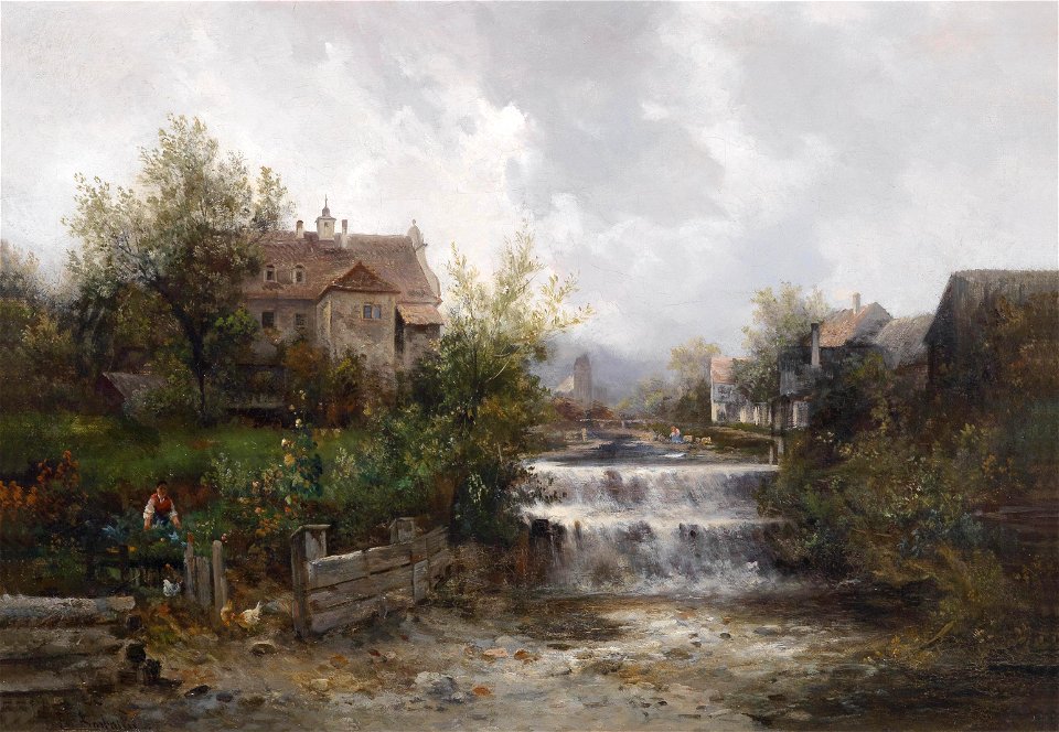Emil Barbarini Motiv aus Zell an der Ybbs