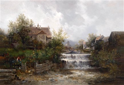 Emil Barbarini Motiv aus Zell an der Ybbs