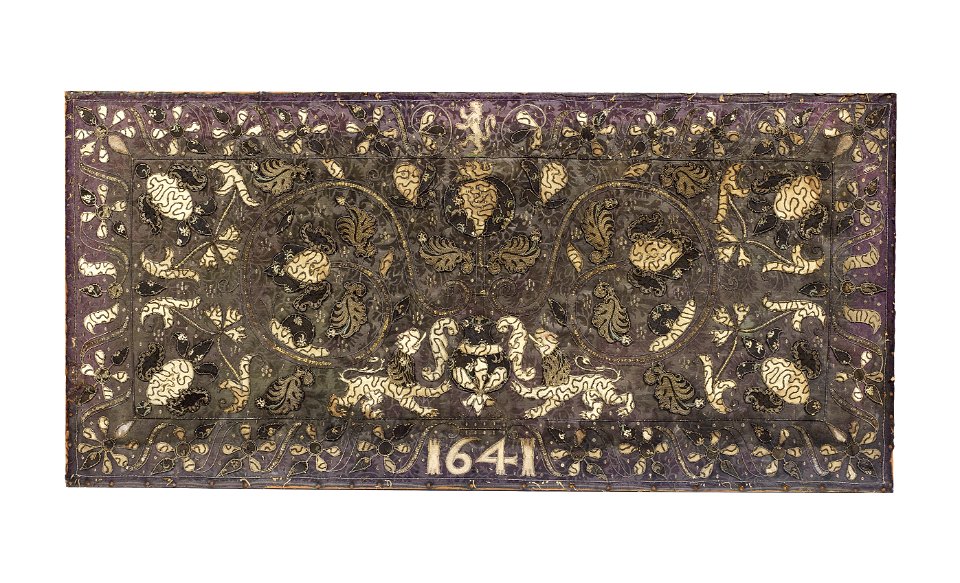 Embroidered panel dated 1641
