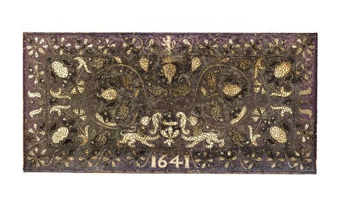Embroidered panel dated 1641