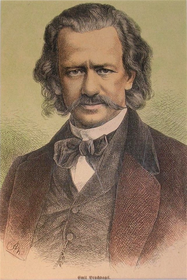 Emil Brachvogel. Holzstich von Adolf Neumann