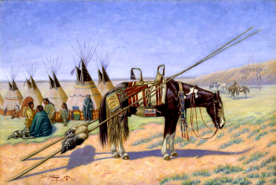 Emil W. Lenders - Indians in Camp at 101 Ranch - 1985.66.362,140 - Smithsonian American Art Museum
