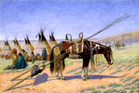 Emil W. Lenders - Indians in Camp at 101 Ranch - 1985.66.362,140 - Smithsonian American Art Museum
