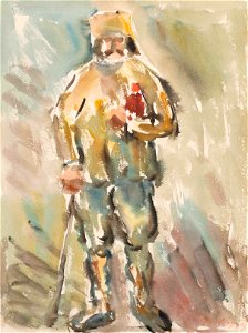 Emil von Gerliczy Stehender Bauer 1919