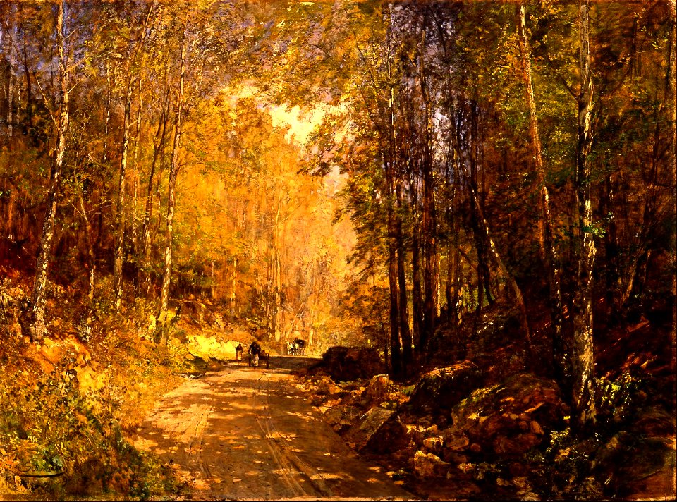 Emil Jakob Schindler - Forest Lane near Schärfling - Google Art Project