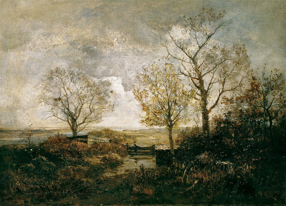 Emil Jakob Schindler - Herbstlandschaft am Fluss - 5087 - Österreichische Galerie Belvedere
