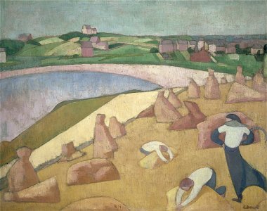 Emile Bernard - Harvest by the Sea - Google Art Project