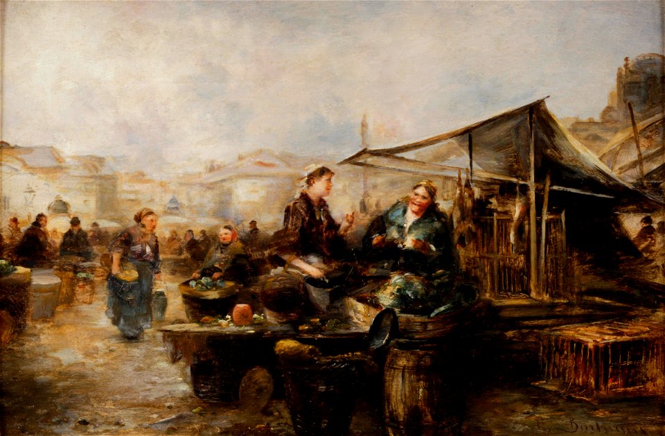 Emil Barbarini Marktszene Naschmarkt