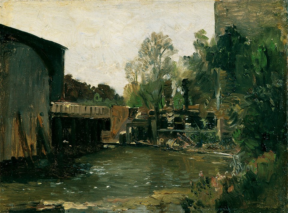 Emil Jakob Schindler - Mühlwehr in Plankenberg - 2440 - Österreichische Galerie Belvedere