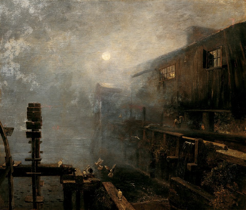 Emil Jakob Schindler - Sägemühle im Morgennebel - 381 - Österreichische Galerie Belvedere