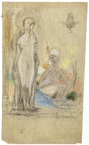 Emile Brunet - Etude pour une odalisque (dessin)