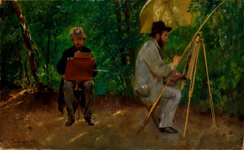 Emil Lugo - Edmund Kanoldt und Emil Lugo, im Freien malend - 2308 - Staatliche Kunsthalle Karlsruhe