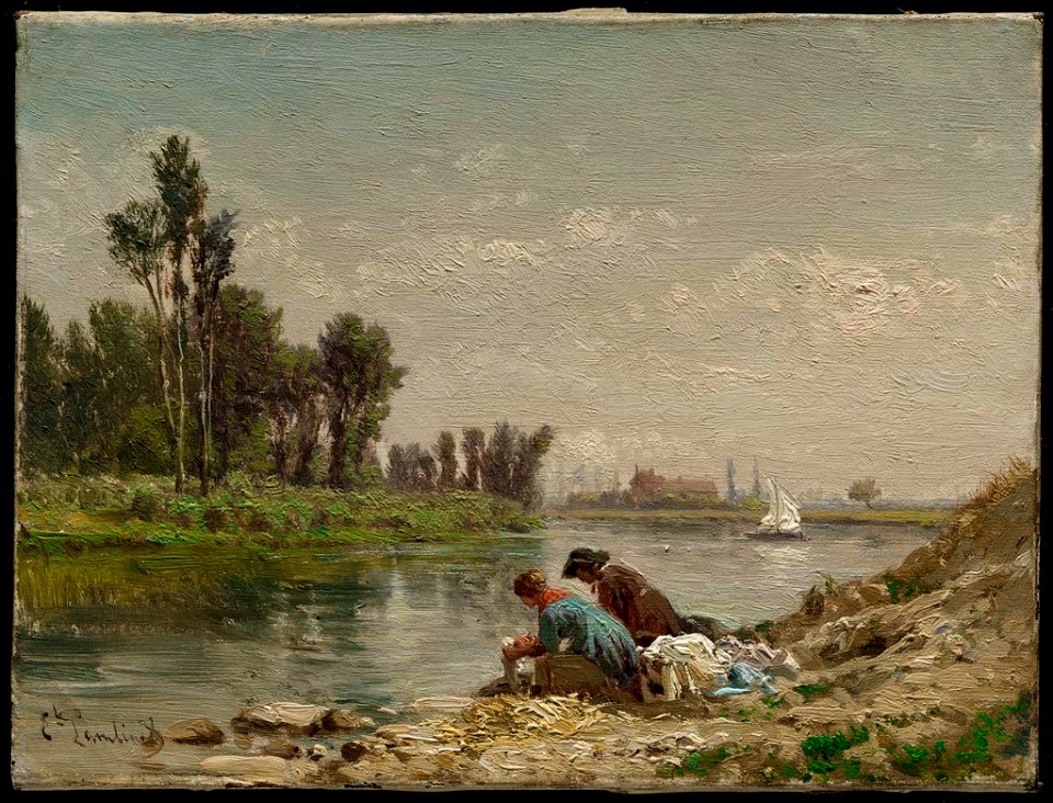 Emile Charles Lambinet - Washerwomen - 17.1622 - Museum of Fine Arts